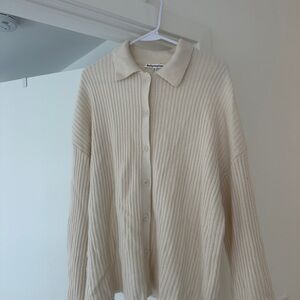 Reformation Fatino Cashmere Collared Cardigan